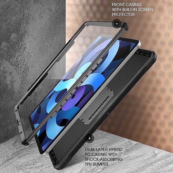 Etui z szybką Supcase do iPad Air 4/2020 Black