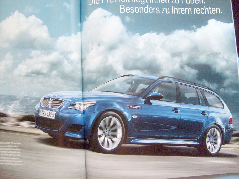 BMW M5 E60 Limousine / M5 E61 Touring 2008 prospekt 58 str., stan BDB