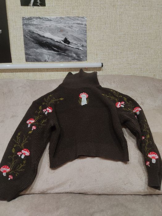 Светр з грибами вкорочений fairy style