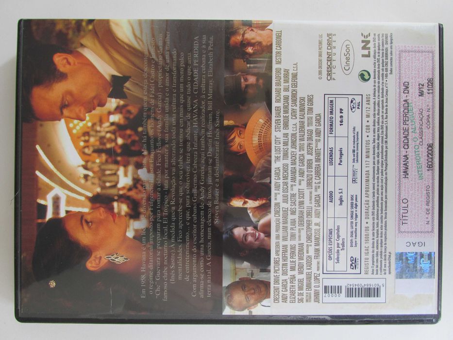 DVD: Havana Cidade Perdida, com Andy Garcia, Inés Sastre