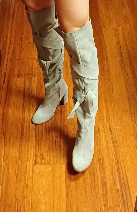 Kozaki Venezia 36, zamszowe, muszkieterki