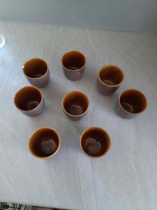 Kubeczki z prlu gliniane stare ceramika sygnowane
