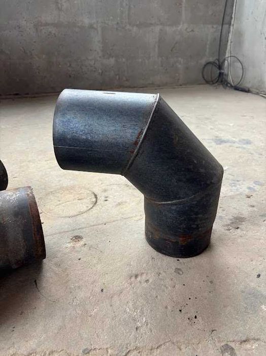 Коліно 90° , Ø130 мм, товщиною 2 мм з чорної сталі Versia Lux