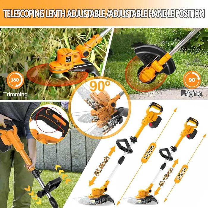 Marka: SUAIIOLK Bezprzewodowa podkaszarka z szczotką do chwastów