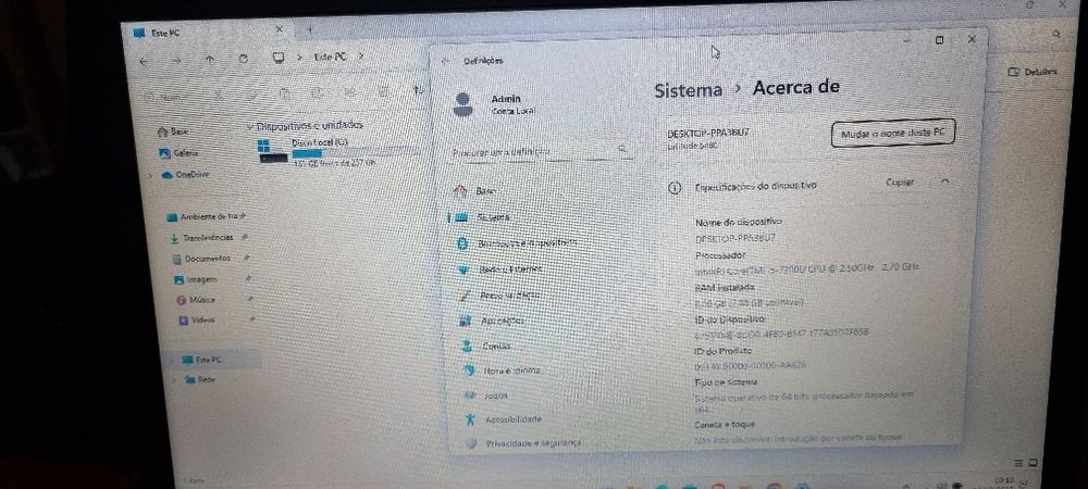 Portátil dell latitude E5480 i5 7th 8gb ddr4 ssd 256gb win11 24h264740207810817122