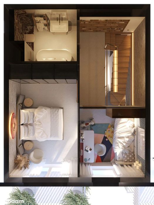 Płaszów, dwupoziomowe, 60 m2, 3 pokoje, balkon!