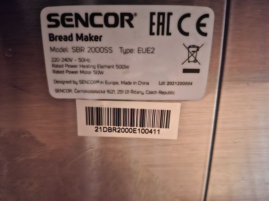 Wypiekacz do chleba Sencor SBR 2000ss