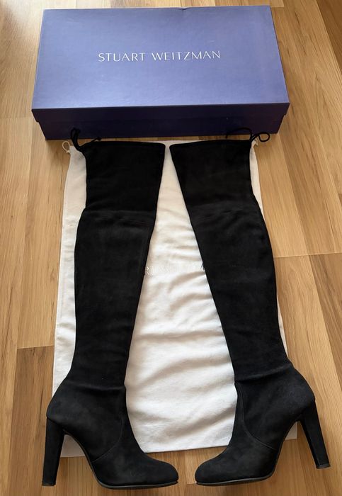 Kozaki za kolano Stuart Weitzman Highland  Boots Black