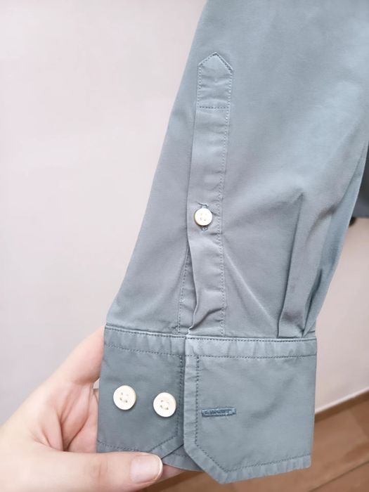 Camisa Cinza Petróleo de Homem