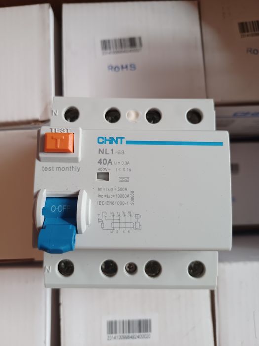 Wyłącznik różnicowo - prądowy CHINT NL-163 4P 40A