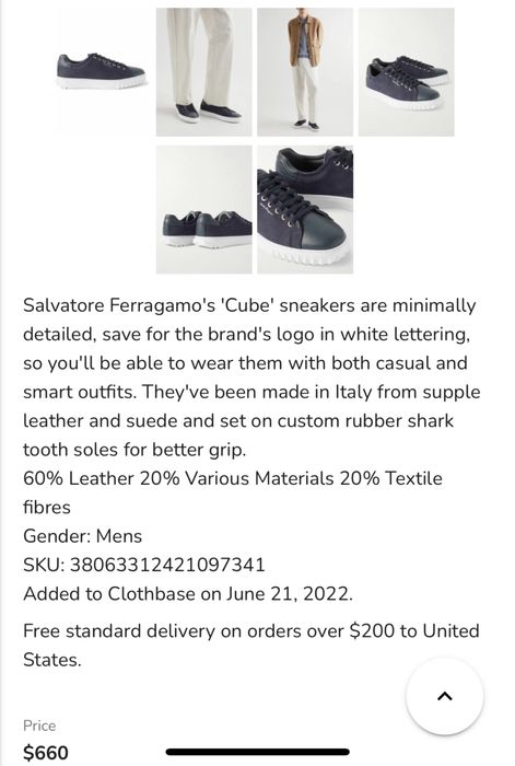 Кроссовки Selvatore Ferragamo оригинал 41-42р