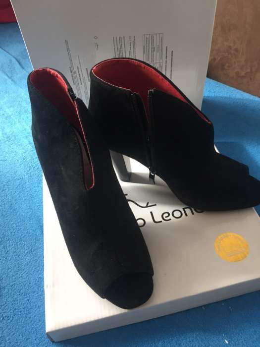 Czarne botki - Open toe 38 Sergio Leone