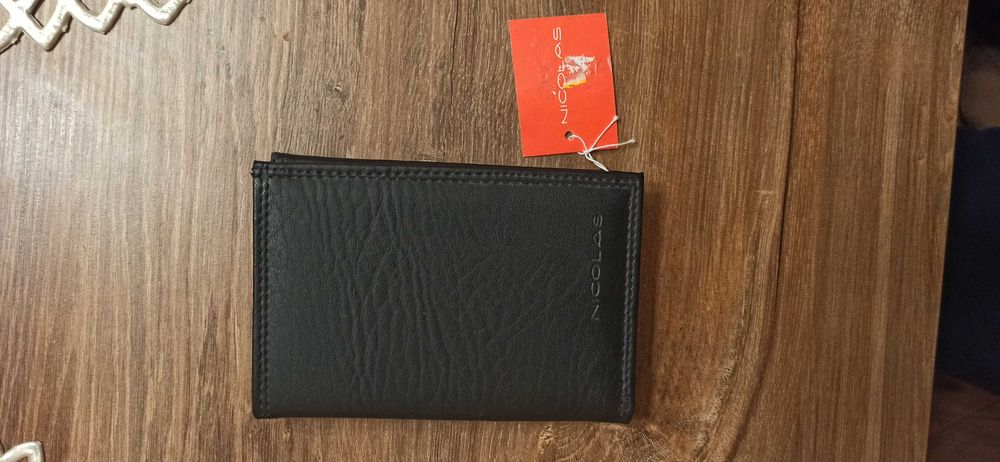 Portfel skórzany męski czarny