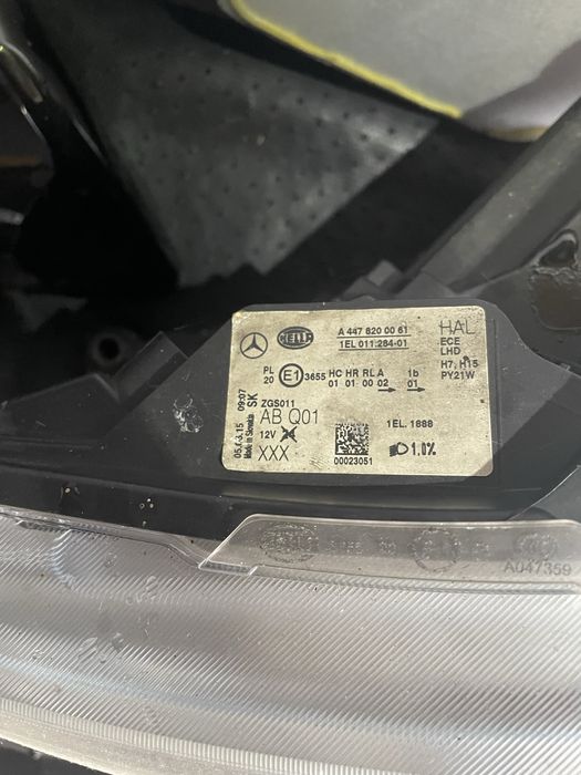 Mercedes-benz v-class ришітка, фари, кришка дзеркала оригінал