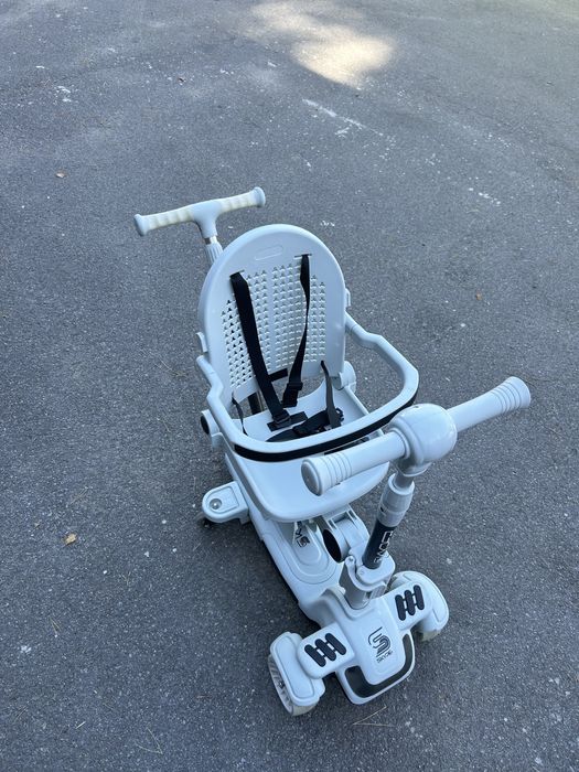Самокат 5 в 1 Skyper BL PU з капюшоном та дод. колесами