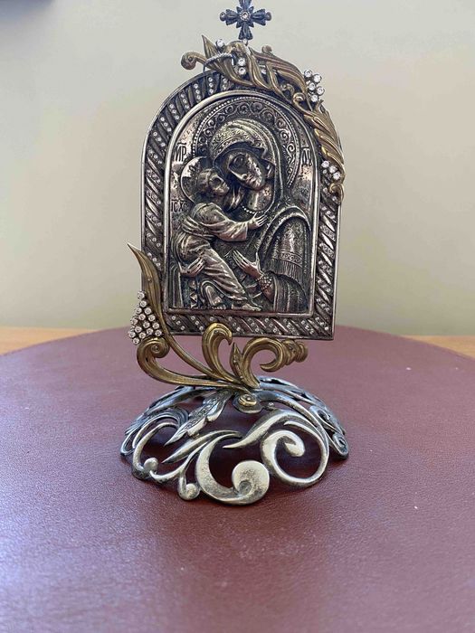 Икона серебро 925 завод Агат БМ Владимирская