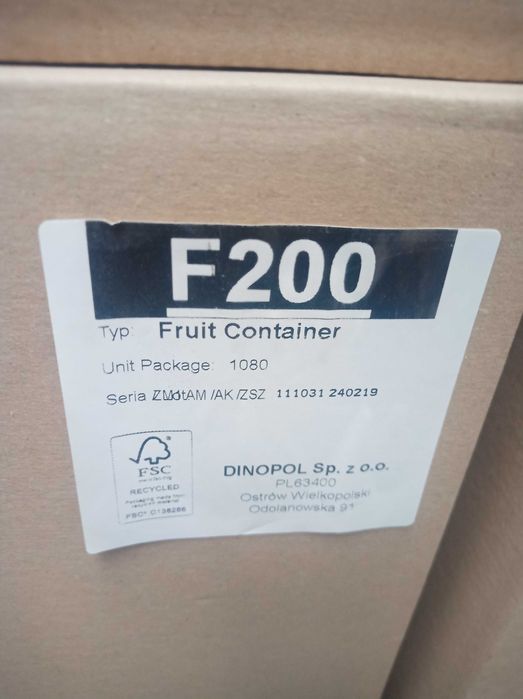 Pojemniki z pulpy papierowej na maliny 250 g