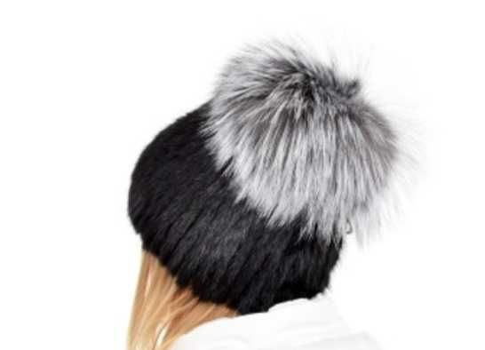 Czapka z norki  naturalna