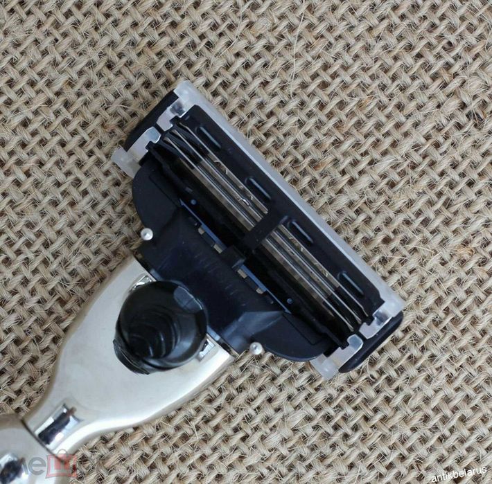 Станок для гоління ручка ріг, срібло, касети Gillette Mach 3!