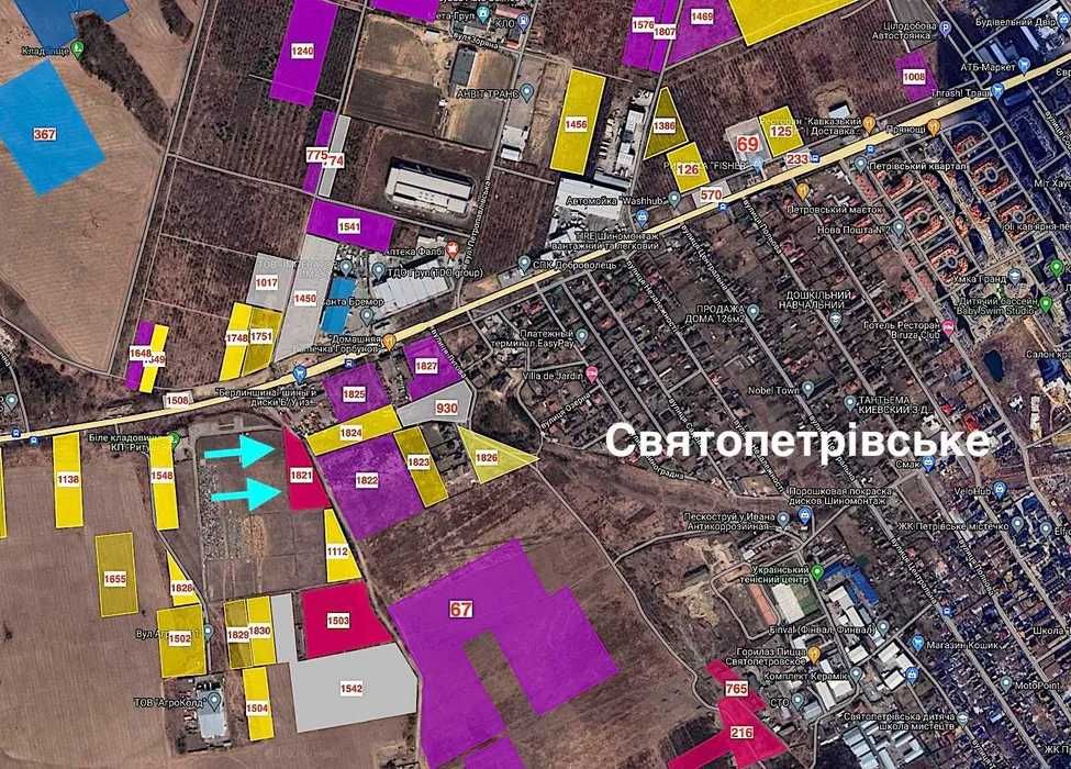 УчастокДілянка под производство склади КрюківщинаТарасівкаКиївська обл