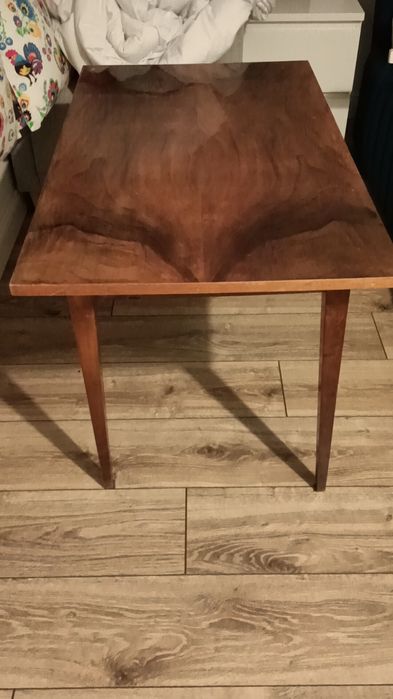 Stolik ława PRL brąz