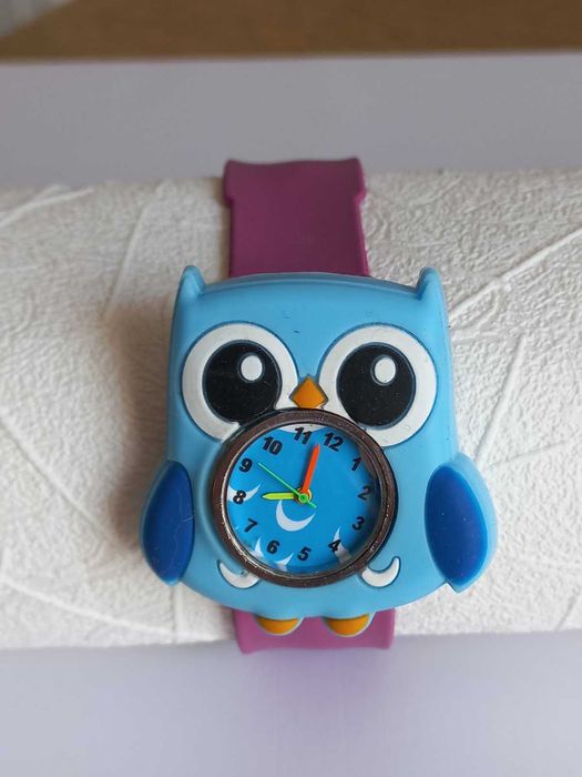 Детские часы Wacky Watch, сова.Цвет голубой.Браслет на любой размер.