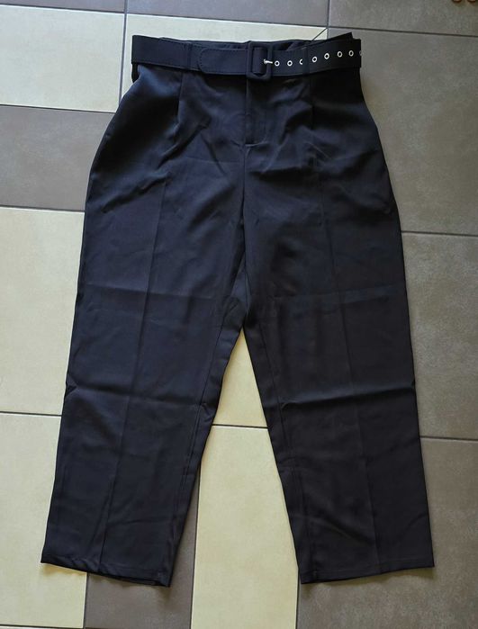 Spodnie damskie eleganckie z paskiem na kant r. XXXL