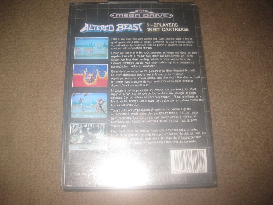 Jogo "Altered Beast" para Sega Mega Drive