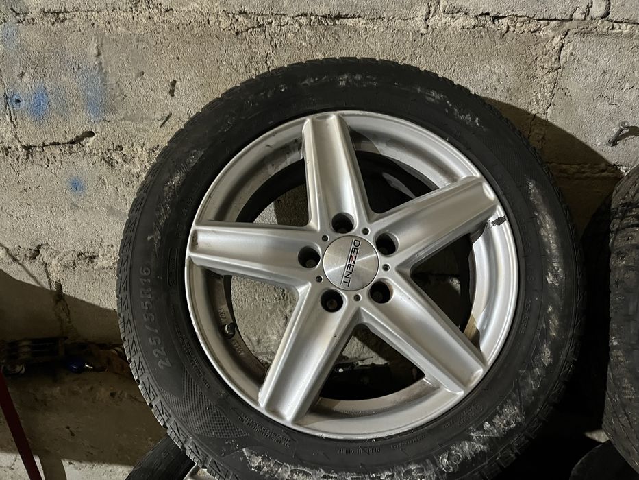 Felgi 5 x112  Mercedes e klasa  16cali   Opony zimowe 80% bierznika