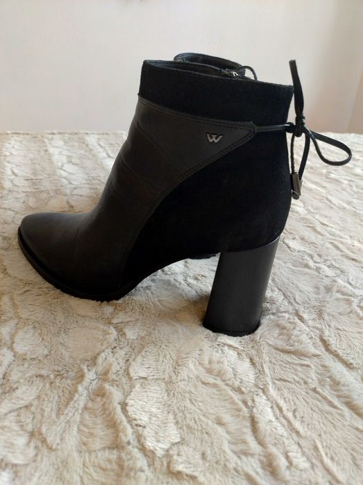 Botki skórzane Wojas