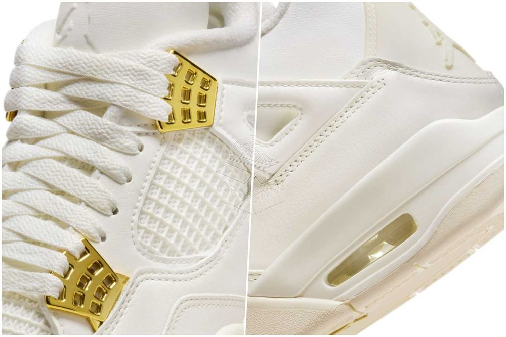 Nike AIR JORDAN 4 White & Gold – Buty | AQ9129–170