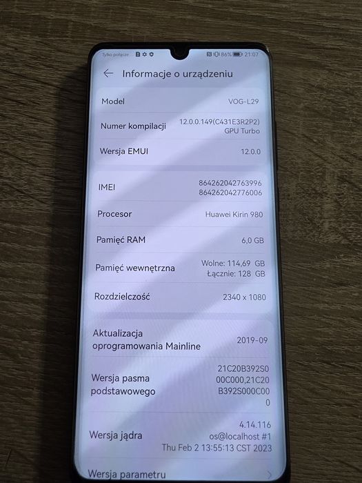Huawei P30 Pro 128 GB / 6 GB RAM