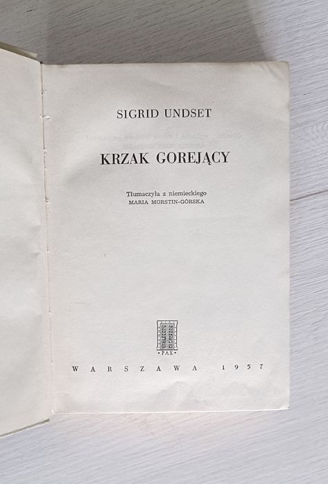 Krzak gorejący Sigrid Undset