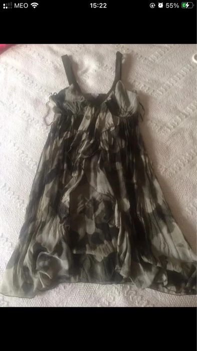 Vestido ligeiro Camaieu verde tropa