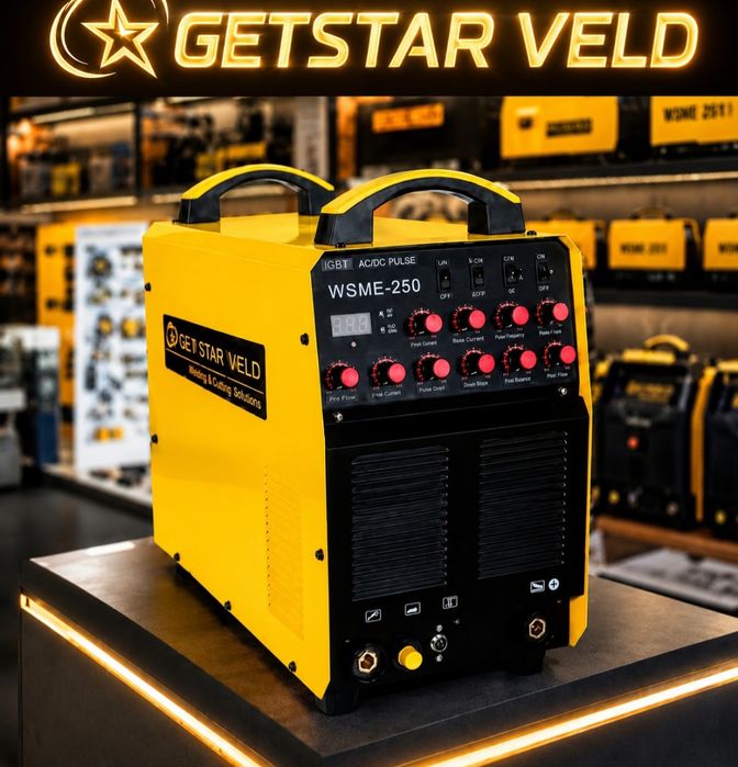 Сварка аргонодуговая GETSTAR WSME 250 AC/DC Для сварки Алюминия 220В