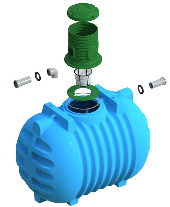 Podziemny ATESTOWANY zbiornik na deszczówkę RAPTOR 3000L z NADSTAWKĄ