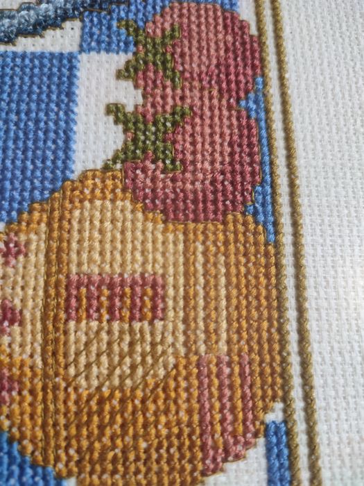 Quadro emoldurado a ponto cruz