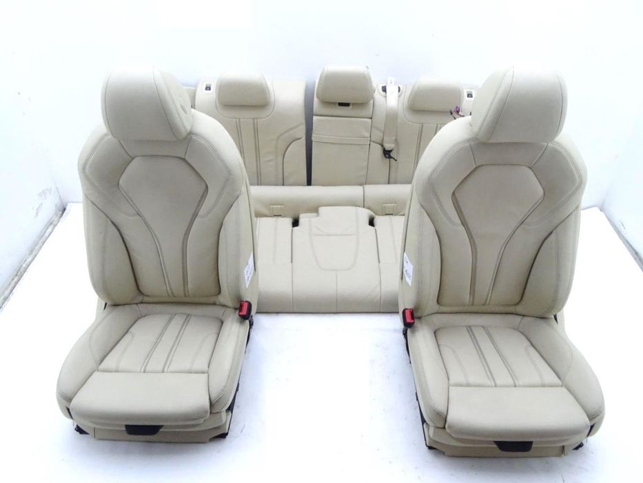 Bmw 5 g31 kombi 17-24 fotele sport kanapa beżowa skóra europa 186 km