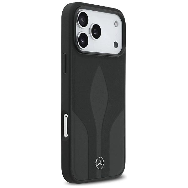 Etui Mercedes Leather The Move MagSafe na iPhone 17 Pro Max - czarne