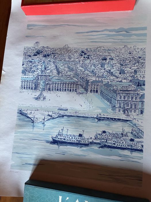 Serigrafia do Porto e de Lisboa de josé Laranjeira