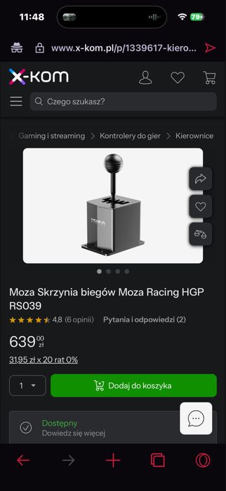 Shifter moza prawie nowy