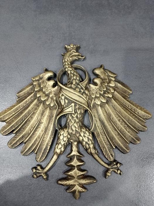 *Wyprzedaż*Duże godło Polski Króla Zygmunta Starego z brązu.