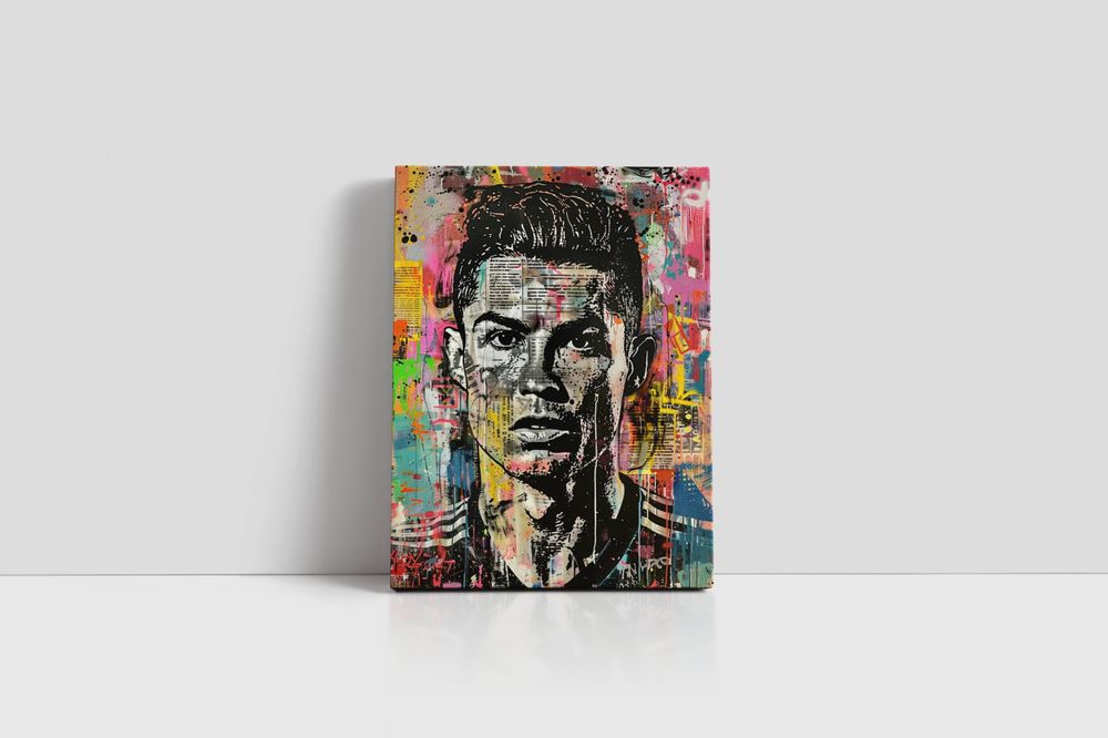Obraz na płótnie Cristiano Ronaldo CR7 75x100 cm - nowoczesny styl