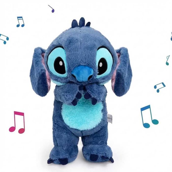 Інтерактивна плюшева іграшка Стіч з музикою, диханням і підсвіткою