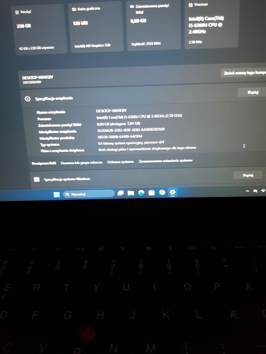 Lenovo thinkpad x270 Intel i5  6 gen 2,4 ghz 8 gb ram 240 ssd win 11