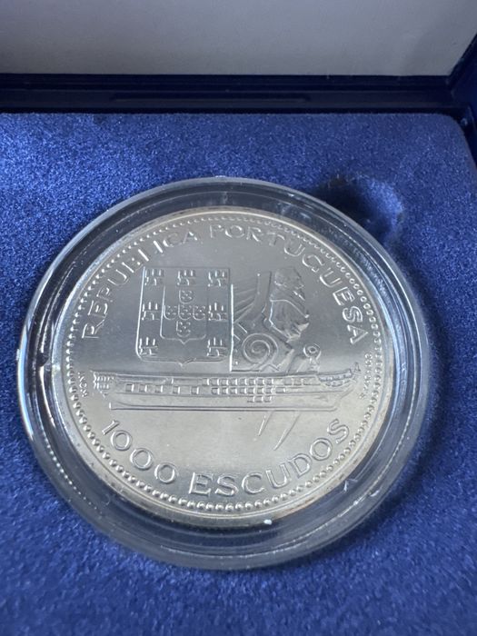 Moeda Comemorativa 1000 escudos - Fragata Fernando II Gloria - 1996