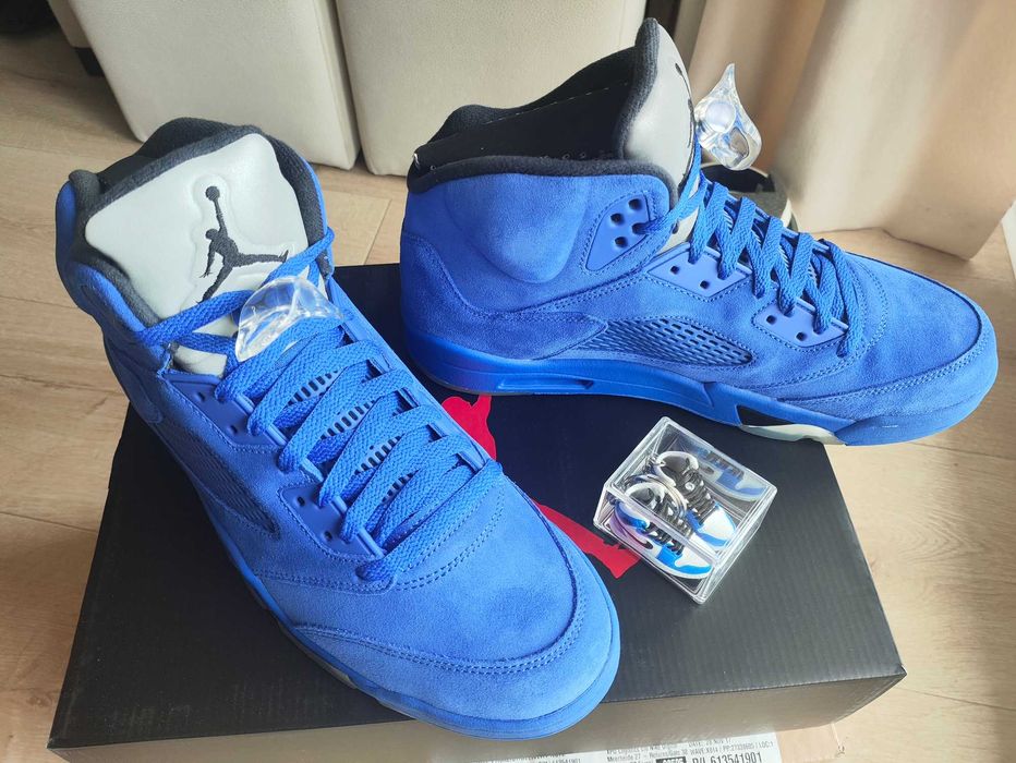 Legendarne Buty Kolekcjonerskie Jordan 5 Retro Blue Suede 45.5 EU