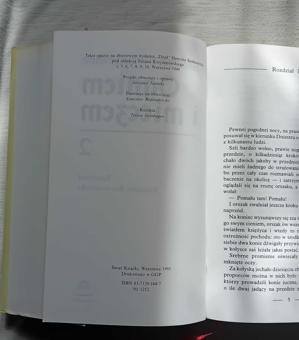 H. Sienkiewicz. Ogniem i mieczem. Świat Książki, 1995 r. Edycja 2-tom.