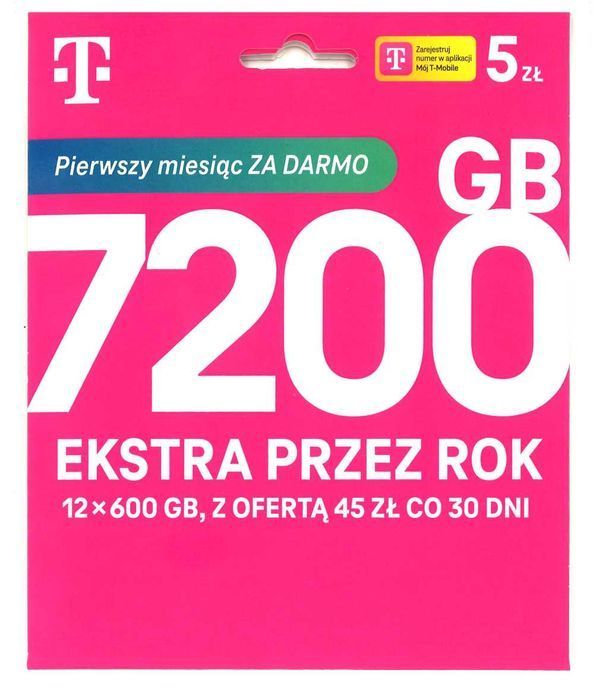 Starter T-mobile Na Kartę Sim Card 5zł