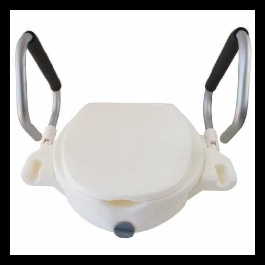 Elevador de sanita Guadiana com tampa, apoios de braços dobráveis